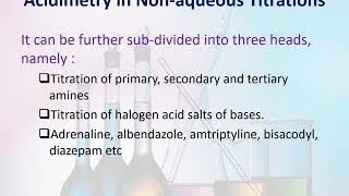 Non aqueous titration   by Dr N TAMILSELVI