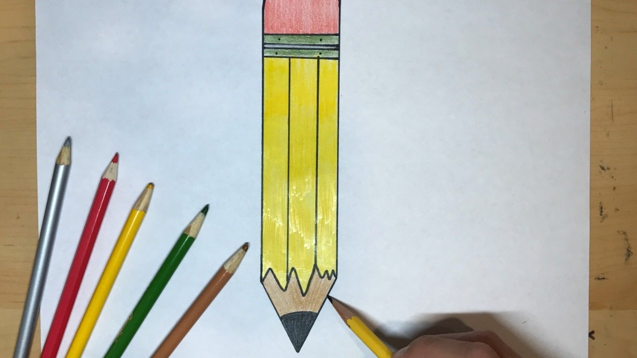 How to Draw a Pencil | Simple Drawing Tutorial - YouTube