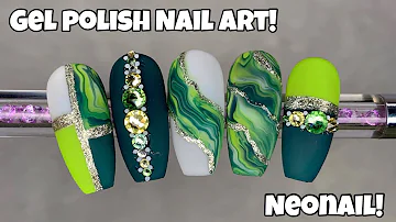 Green Marble Nail Art | NeoNail | TLNS