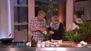 Gordon Ramsay Cuts Himself Cooking a Vegan Stir Fry