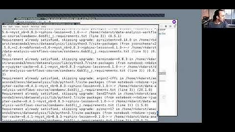 Set up an anaconda environment from environment.yml, Linux (Data Analysis Workflows)