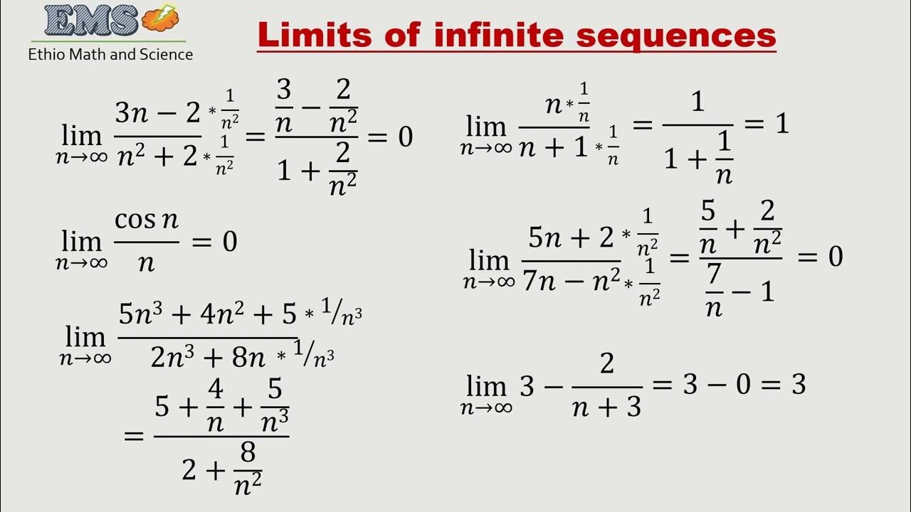 Limit of infinite sequence amharic youtube