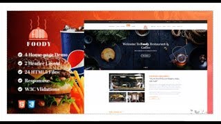 Foddy HTML5 Responsive Restaurant Template | Themeforest Templates