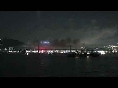 부산 불꽃축제 명당자리 카멜리아호 갑판