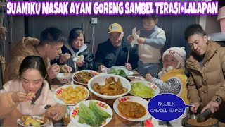 Download Lagu SEKELUARGA RINDU DENGAN MASAKAN INDONESIA INI, PAWEIXUN MASAK AYAM GORENG SAMBEL TERASI DAN LALAPAN  MP3