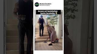 ANNEM EVİ TEMİZLERKEN YAPTIĞIM ŞOV 😭