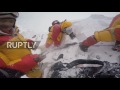 Nepal: Russian mountaineers give Everest 'death zone' victim final send off
