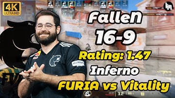 FalleN (16-9) FURIA vs Vitality (Inferno) | BLAST Rivals 2025 Season 2 #FURIA #fallen