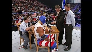 Mr. America takes a lie detector test on SmackDown! 05/29/2003 (1/2)