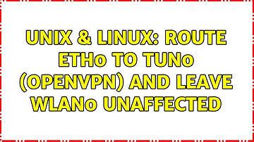 Unix & Linux: Route eth0 to tun0 (OpenVPN) and leave wlan0 unaffected