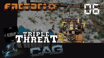 Factorio Triple Threat | Pyanodon Mods Ep. 06 - Engaging The Biters! | Factorio Multiplayer