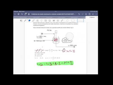 Ejercicio de preparación para el EGEL PLUS IQUIM. Balance en estado transitorio