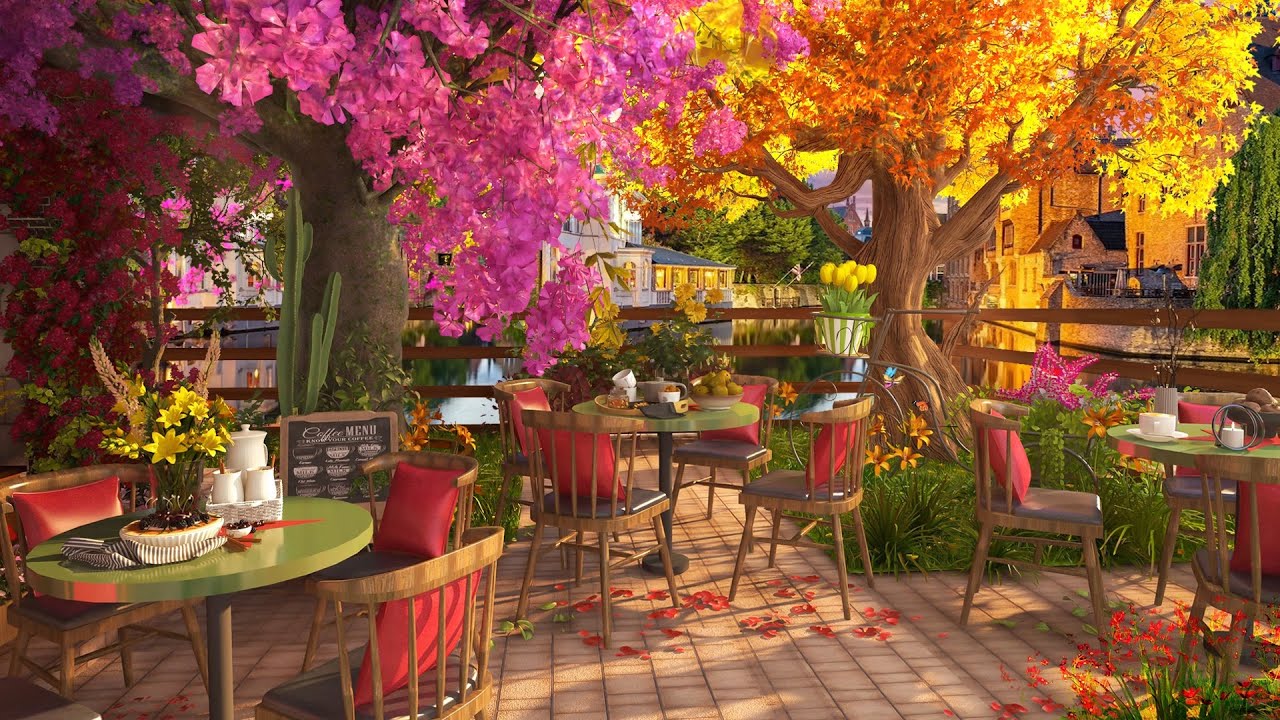 "Warm Morning Cafe" by Coffee Vibes, Peaceful Spring Cafe Ambience