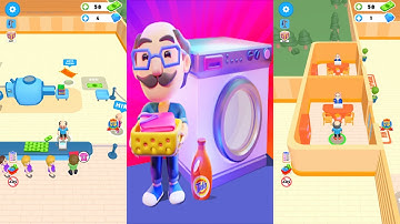 Laundry Rush - Idle Game Gameplay Mobile Game Walkthrough All Levels Android Ios #1