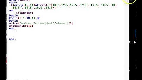 utilisation de tableau de constante en pascal