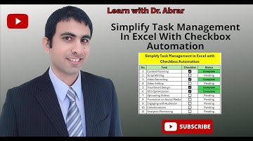 Simplify Task Management in Excel with Checkbox Automation