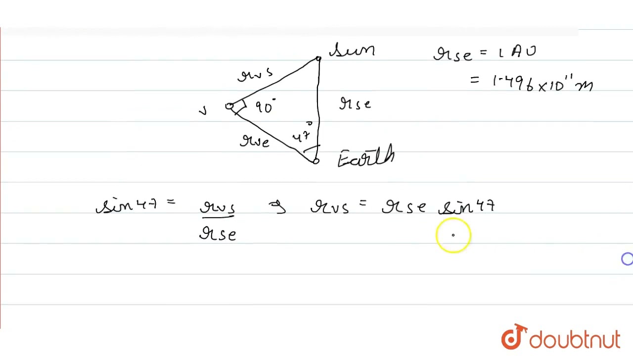 In case of venus, the angle of maximum elongation is found to be approximately 47^@. Determine t...