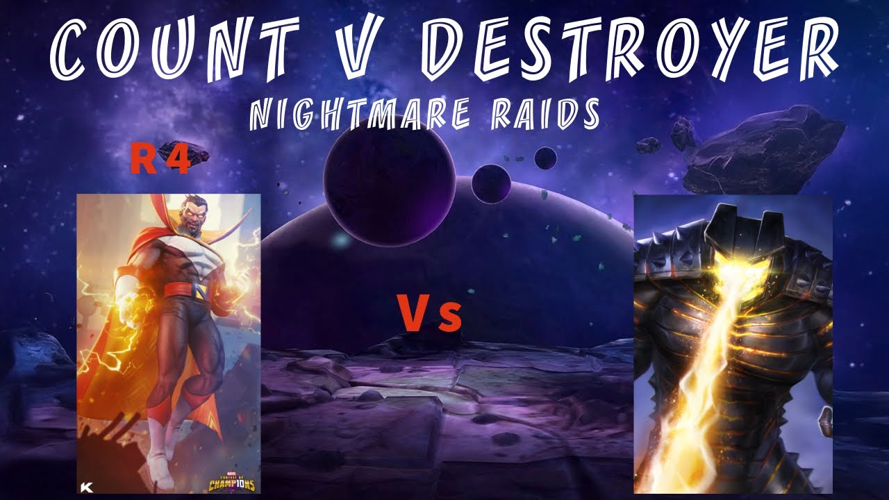 MCOC Nightmare raids-R4 Count vs Destroyer