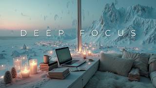 Winter Deep Focus Muziek: Besneeuwd Bos voor Diep Werk \u0026 Studie ❄️