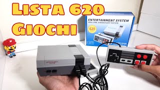 Console 620 GIOCHI LISTA - Game list console NES