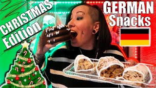 American Tries German Snacks &amp; Candy!!! (Christmas Edition)