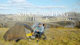 Relaxing ASMR Solo Camping & Cooking | Sawyers Hill in Kosciuszko National Park