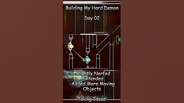 Making My Hard Demon: Day 2 #geometrydash #shorts #gd #viral #gaming