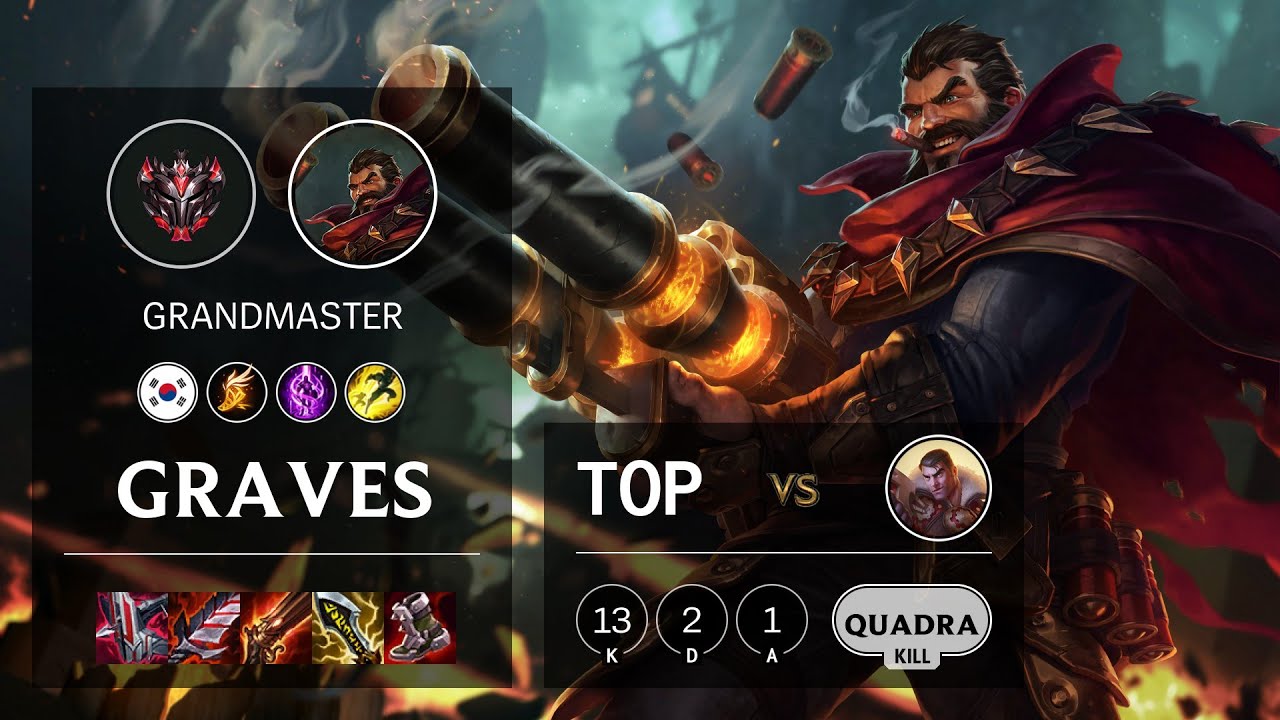 Graves Top vs Jayce - KR Grandmaster Patch 11.23