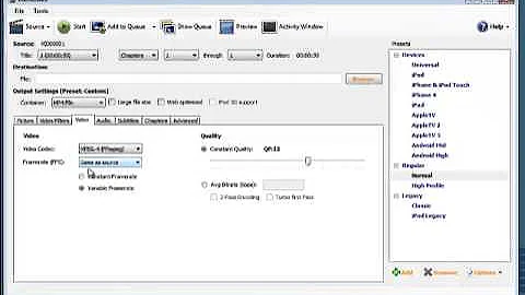 Using Handbrake to Convert AVI to MP4