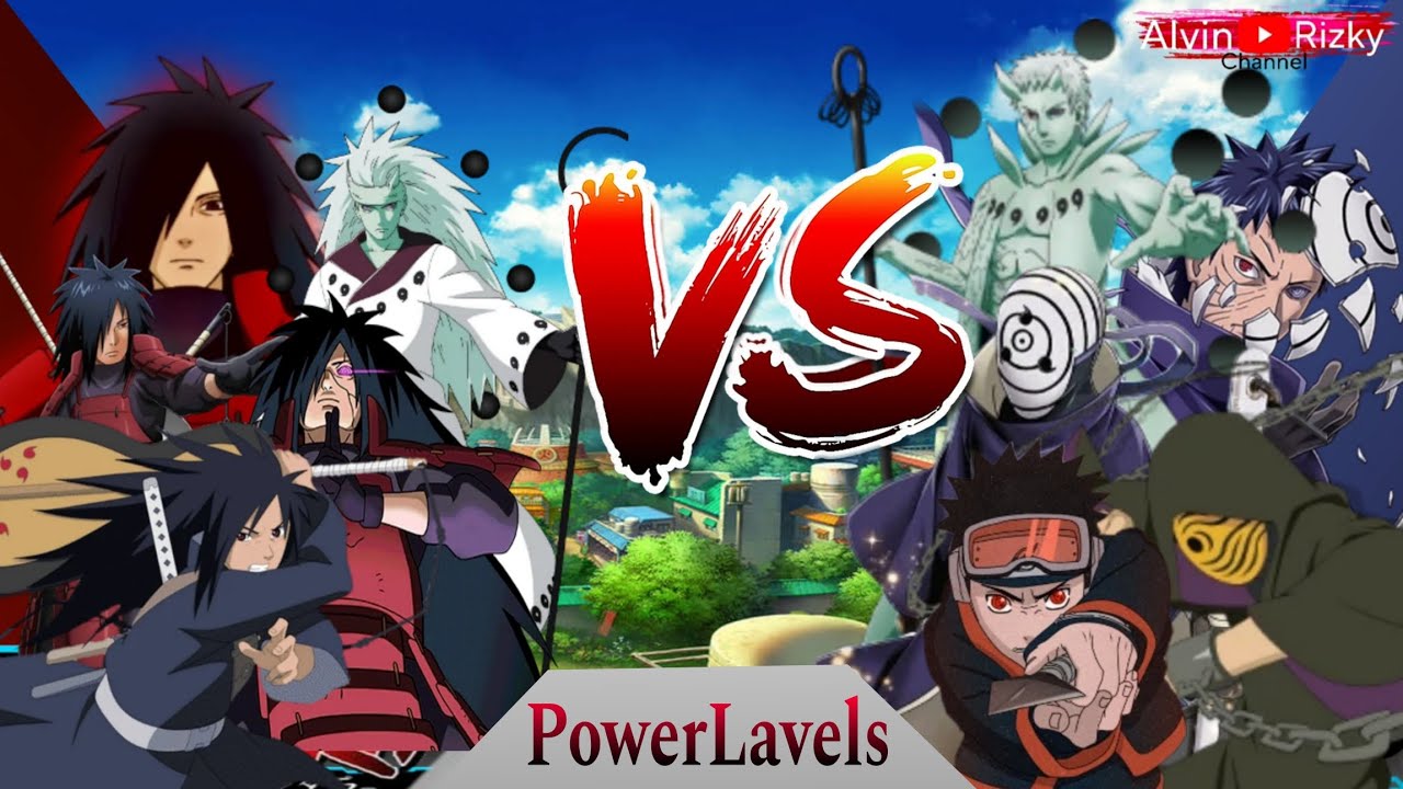 POWER LAVELS 🔥Madara Uciha Vs Obito Uciha || Perang SINOBI - YouTube