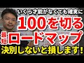 【100切り】決別できる人ほど上手くいく？いくら才能がなくても確実に最短で100を切る攻略ロードマップをご紹介します。取り組み方がわかると90台の世界に到達できます。何をするか1つずつ解説。【吉本巧】