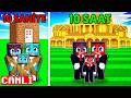 10 SANİYE vs 1 SAAT MİLYONER AİLE EVİ YAPI KAPIŞMASI !! - Minecraft [ CANLI YAYIN ]