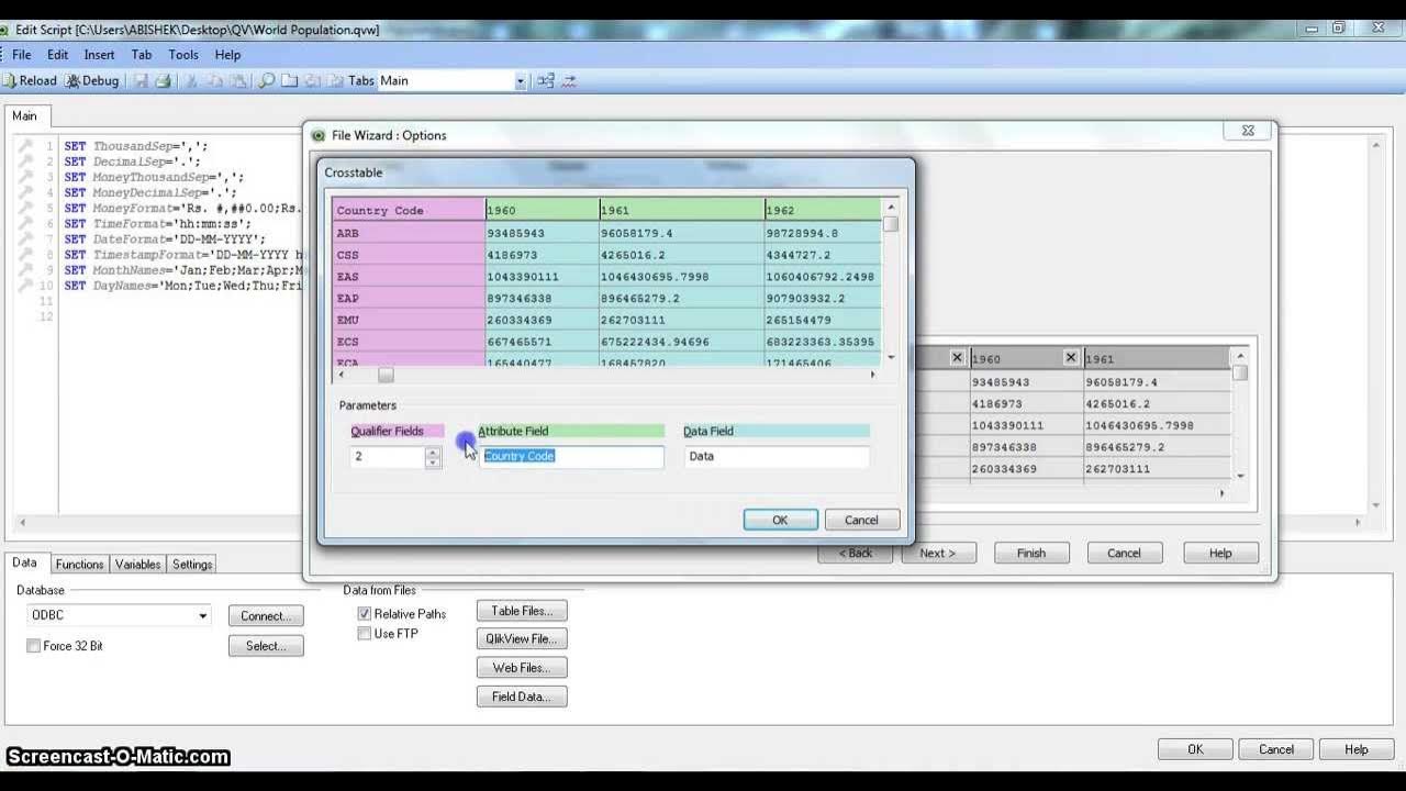 QlikView Tutorial Importing Cross Tabular Data in QlikView Cross