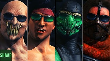 Mortal Kombat XL - All Characters Performs Johnny Cage