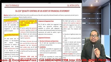 SA 220 Fast Revision by CA Nitin Gupta Sir (CA Inter/Final)