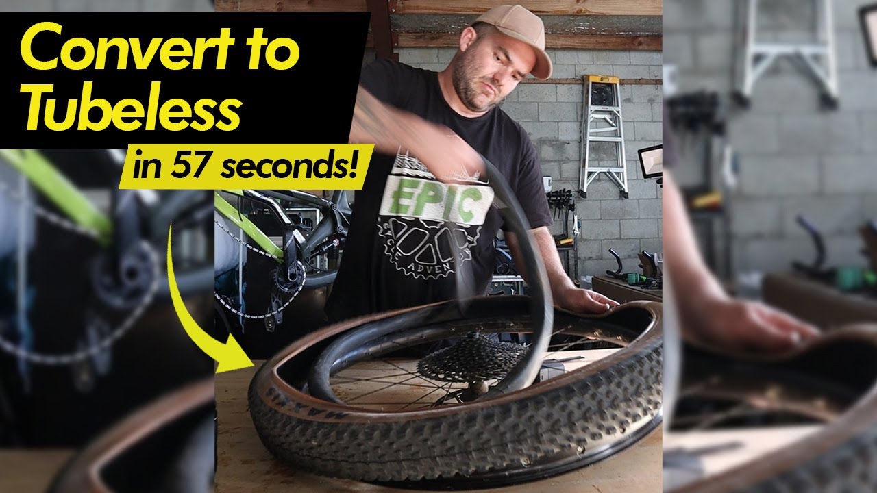 How to Convert MTB Tires to Tubeless in 57seconds! YouTube