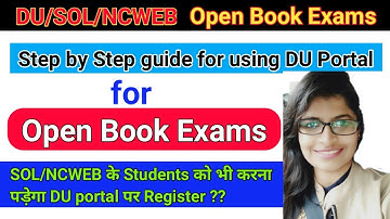 step by step guide for using DU portal for Open book Exams