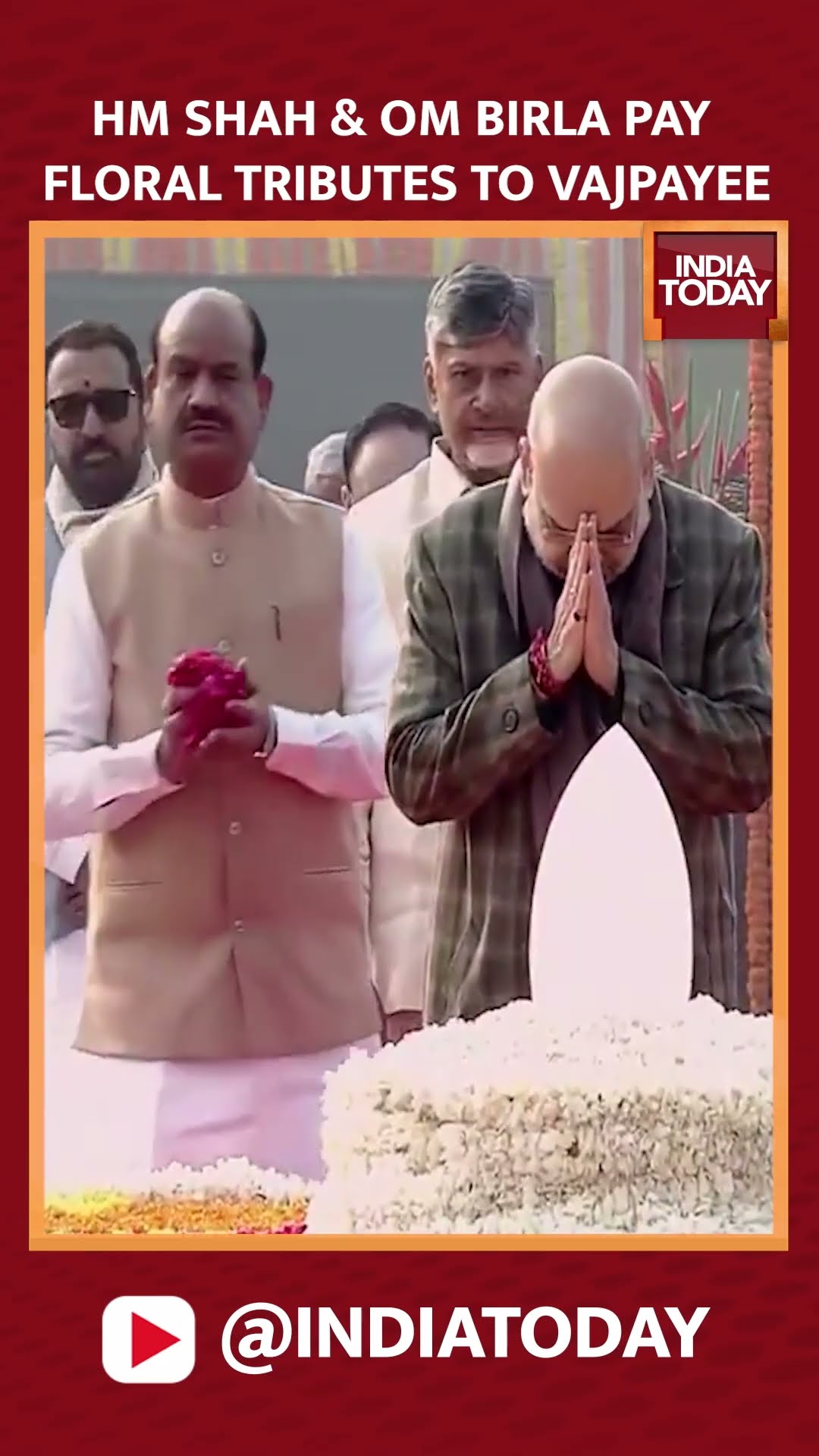 HM \u0026 Om Birla Pay Floral Tributes To Former PM Atal Bihari Vajpayee On His 100th Birth Anniversary
