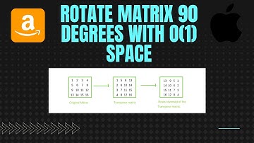 Coding Interview Question - Rotate Matrix 90 Degrees with O(1) Additional Space (C++)