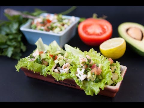 Shrimp Avocado Ceviche Lettuce Wraps Low Carb Keto Friendly Recipe