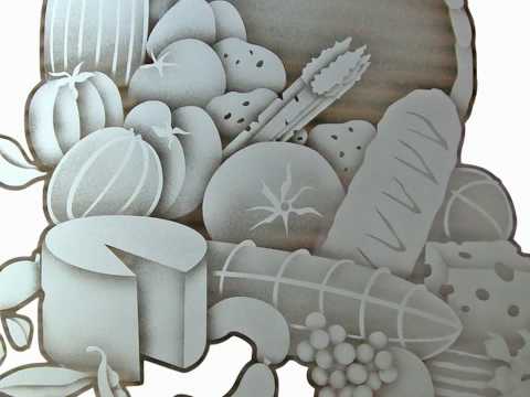 Sandblast Effects Etched Frosted Carved Glass by Sans Soucie
