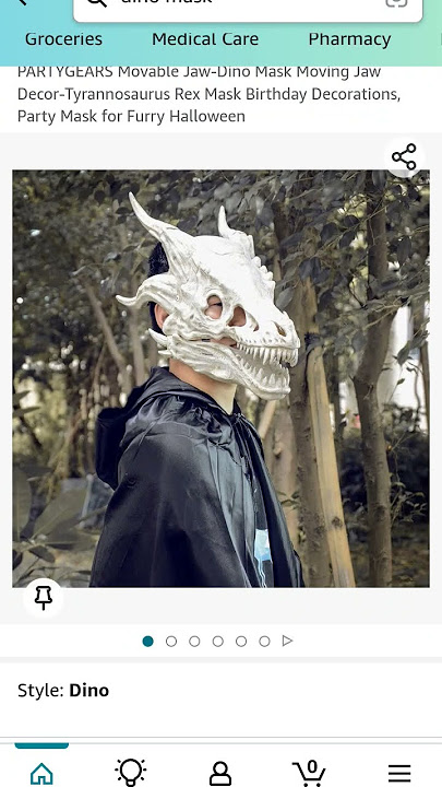  PARTYGEARS Movable Jaw-Dino Mask Moving Jaw Decor
