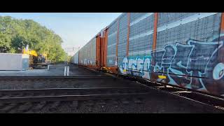 NS Autorack Train Smashing The Diamonds at The Marion Union Station Marion Ohio!!!