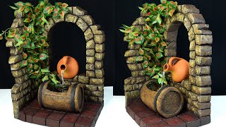 картинка: Потрясающий бетонный фонтан своими руками — дизайн каменной арки