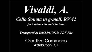 Vivaldi, A. _ Cello Sonata in g-moll, RV 42 [2 Vc] - YouTube