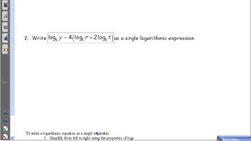 8.4 Evaluating Logarithms Video 2