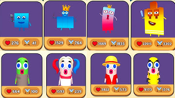 Number Block Run + Merge Monster Run 3D   Merge Simulator Battles