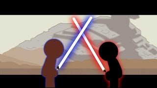 Jedi Vs Sith Stick Fight!