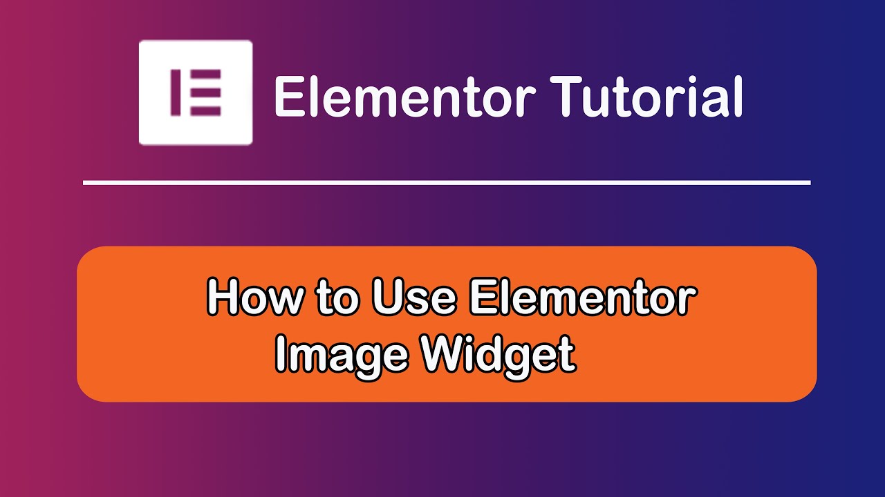 ELementor Image Widget | How to use Elementor Image Widget Bangla Tutorial