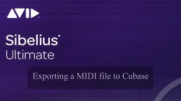 Sibelius Tutorial 13 - MIDI Export for Cubase